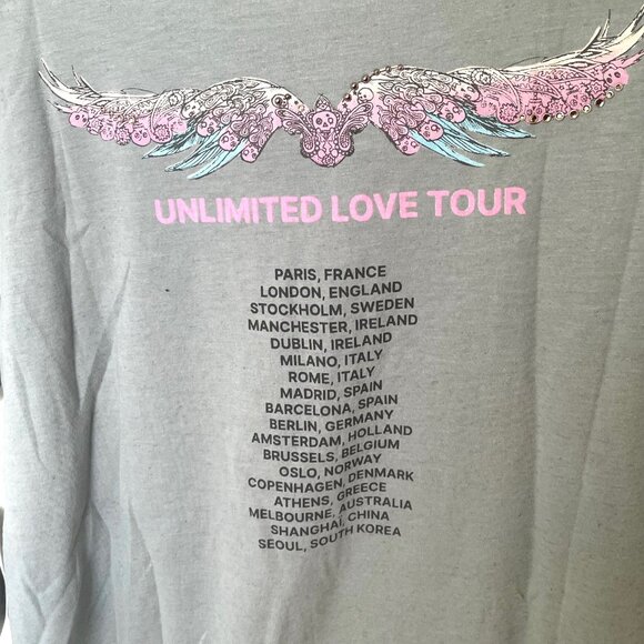 Zadig & Voltaire Marta Tee Womens Blue Beaded Skull Wings Graphic Top - Picture 7 of 7